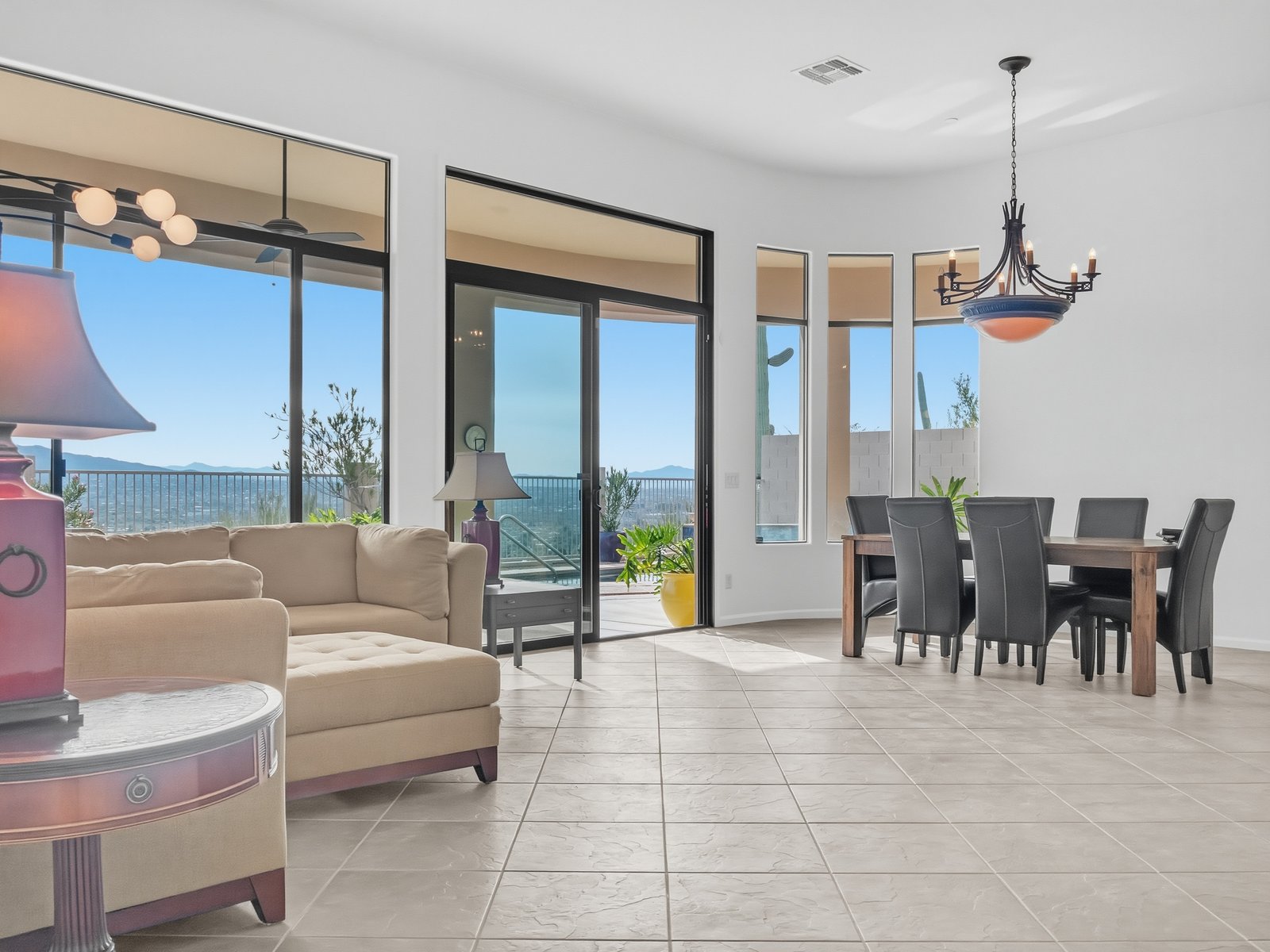 Professional real estate interior living and dining